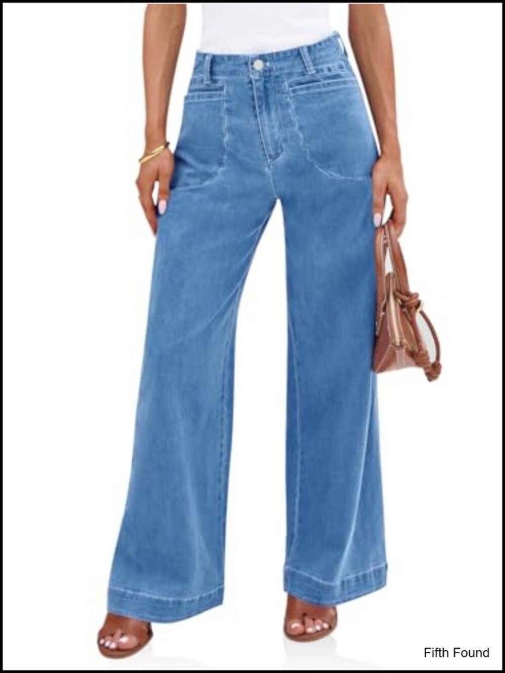 High Waisted Wide Leg Baggy Stretchy Jeans Denim Pants